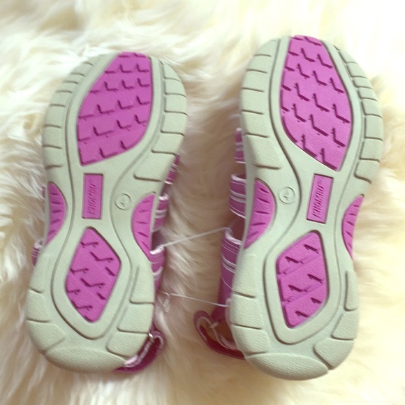 KHOMBU GIRLS LAVENDER/PURPLE VELCRO STRAPS SANDALS - Picture 4 of 8